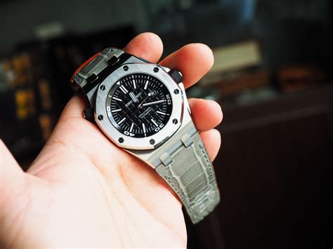 rubber strap audemars piguet|audemars piguet crocodile strap.